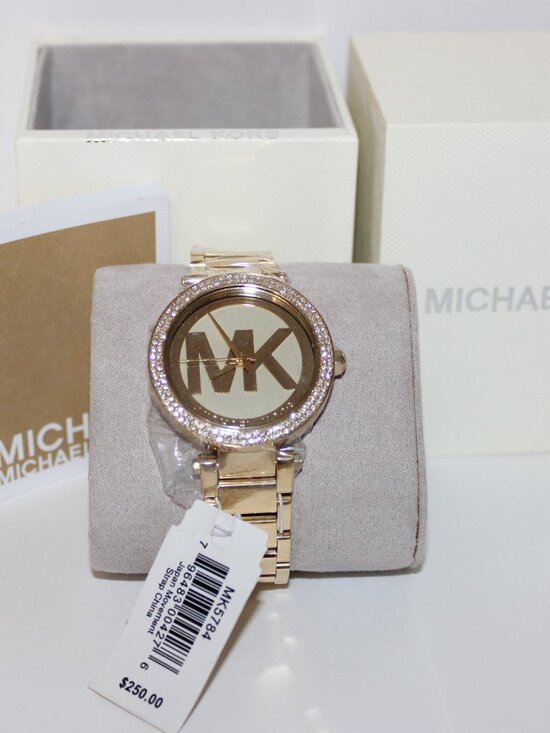 Michael kors MK5784 Parker Gold Tone Dial Bezel Case Woman wrist watch main image 4